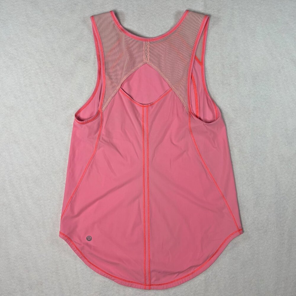 Lululemon Cool Mesh Tank Top Lightweight Pink Approx Size Small - Picture 4 of 7